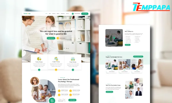 Psychologist & Mental Health Elementor Template