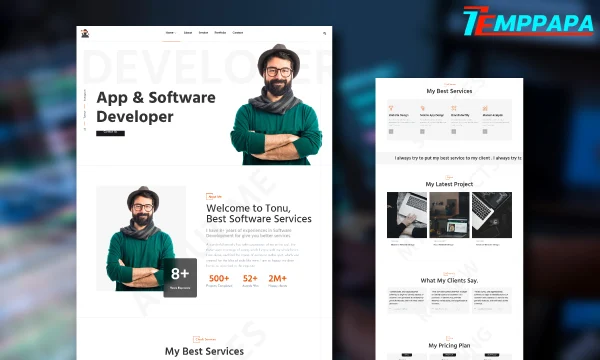 Creative Personal Portfolio Elementor Template
