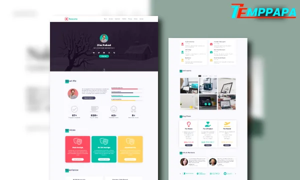 Personal Portfolio & CV Elementor Template