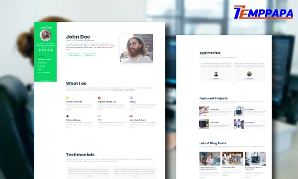 Programmer & Developer Elementor Template