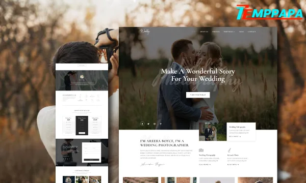 Wedding Photography Website Template