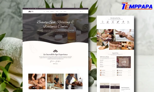 Spa & Wellness Elementor Template