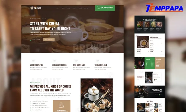 Coffee Shop & Café Elementor Template