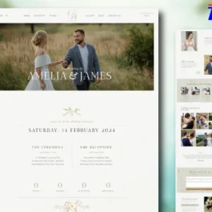 Wedding Invitation Elementor Template