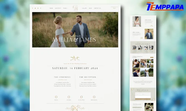Wedding Invitation Elementor Template