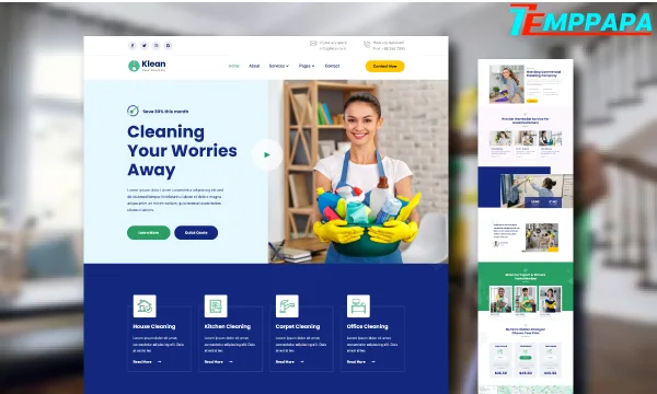 Cleaning Service Elementor Template Kit