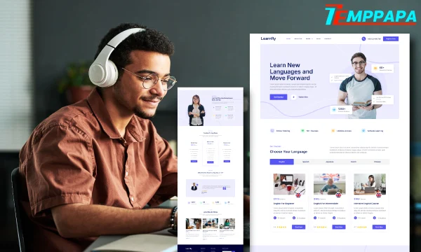 Online Language Courses Elementor Template