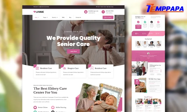 Elderly Home & Senior Care Elementor Template