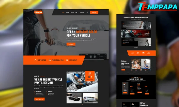 Car Painting & Modification Elementor Template