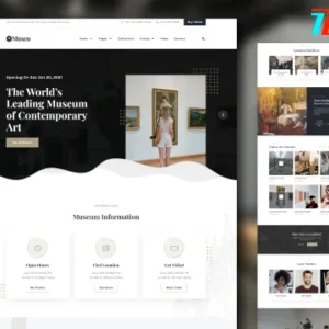 Art Gallery & Museum Elementor Template