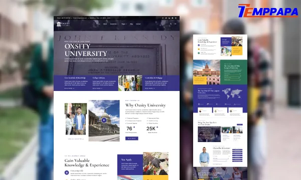 College & University Elementor Template