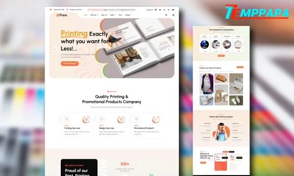 Printing & Design Company Elementor Template