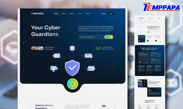 Cyber Security Services Elementor Template