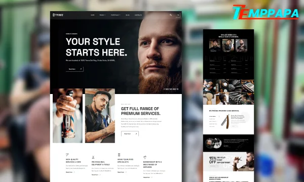 Barber Shop & Hairdressers Salon Template
