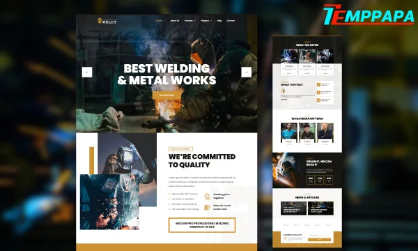 Metal & Welding Services Elementor Template