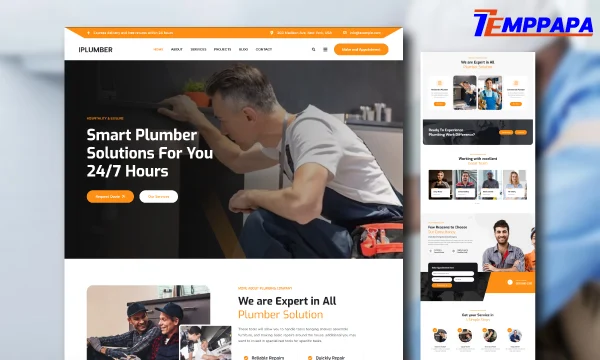 Plumbing Services Elementor Template