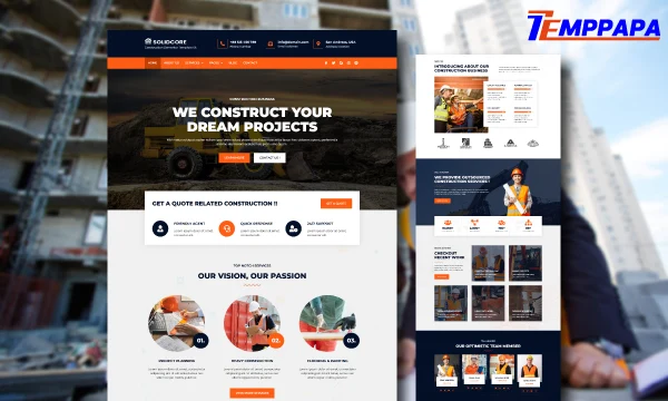 Construction Elementor Template Kit