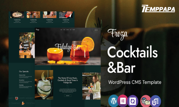 Froza Cocktails & Bar Template Kit