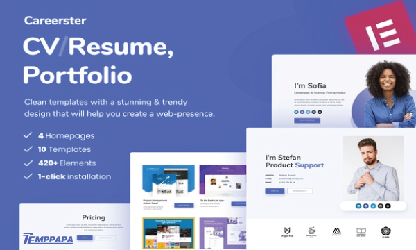 Careerster CV Elementor Template Kit