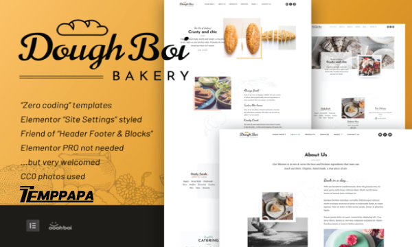 DoughBoiBakery Bakery Elementor Template Kit