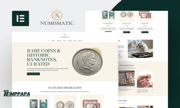 Numismatic Rare Coins Banknotes Template