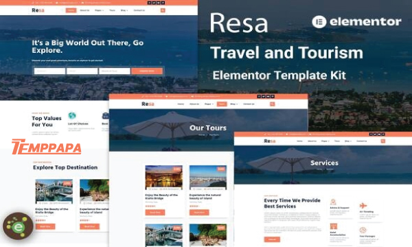 Resa Travel Elementor Template Kit