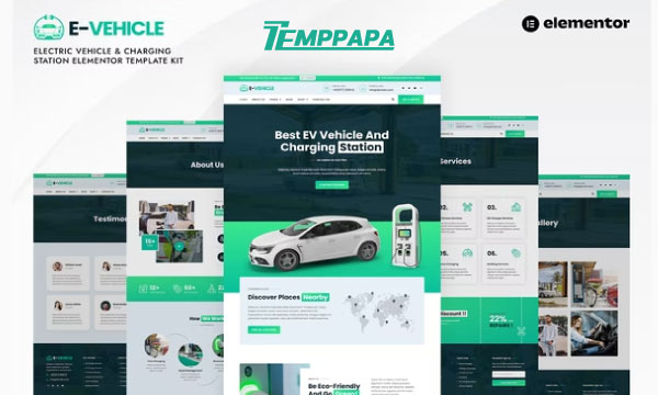 E-Vehicle Elementor Template Kit