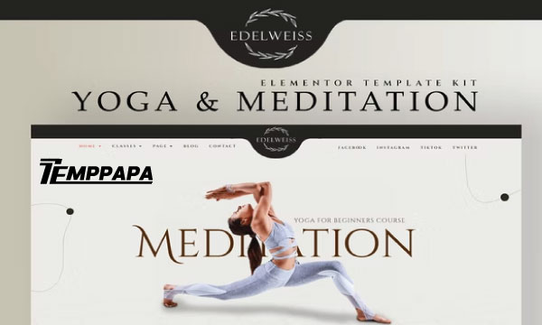 Edelweiss Yoga & Meditation Template Kit