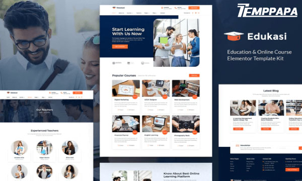 Edukasi Elementor Template Kit