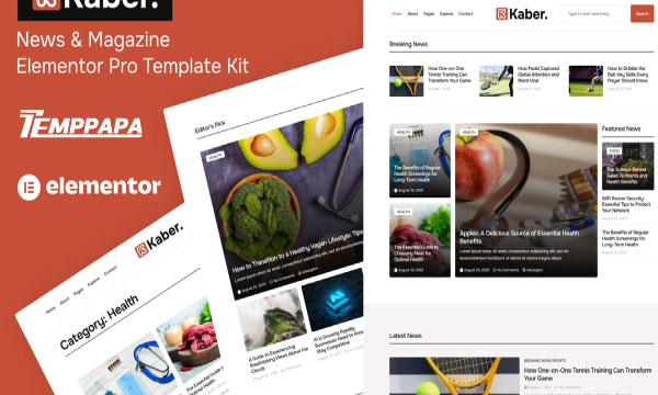 Kaber Elementor Template Kit