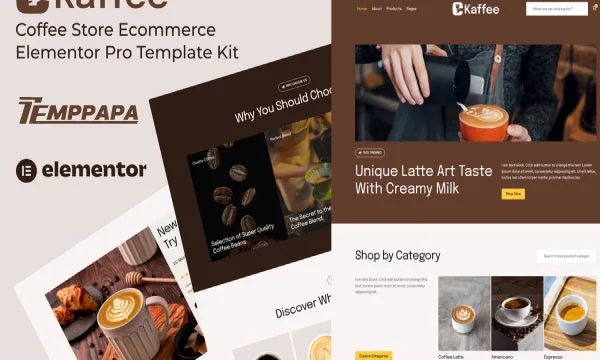 Kaffee Elementor Pro Template Kit