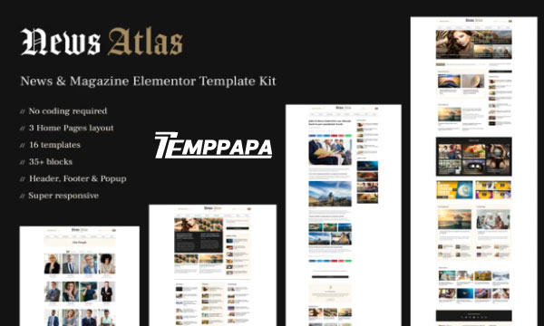 News Atlas Elementor Template Kit