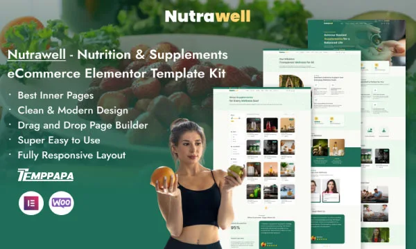 Nutrawell Elementor Template Kit