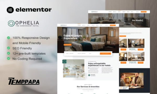 Ophelia Hotel & Resort Template Kit