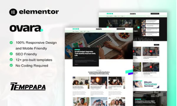 Ovara Elementor Template Kit
