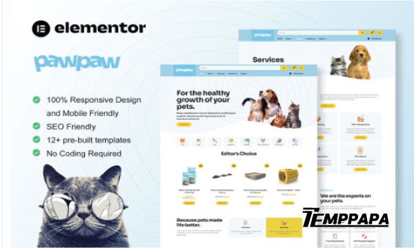 PawPaw Elementor Template Kit