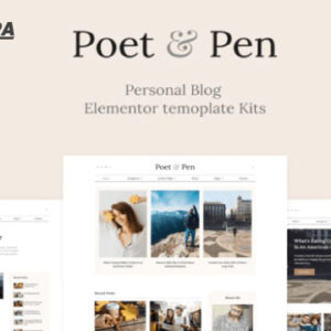 Poet & Pen Elementor Template Kit