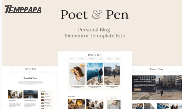 Poet & Pen Elementor Template Kit