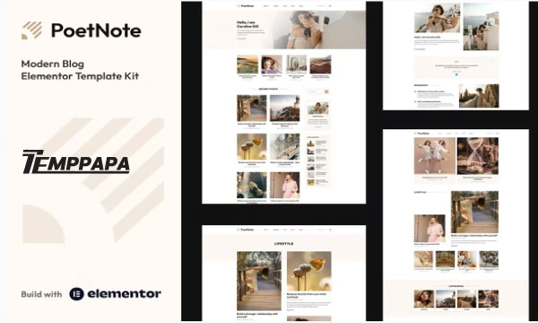 PoetNote Elementor Template Kit