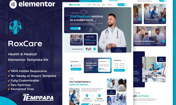 RoxCare Elementor Template Kit