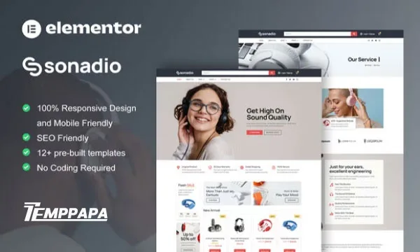 Sonadio Elementor Template Kit