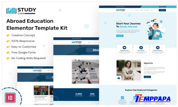 Study Care Elementor Template Kit