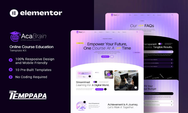 AcaBrain Elementor Template Kit