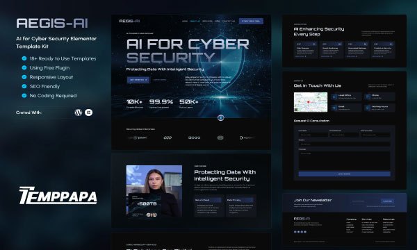 Aegis AI Elementor Template Kit