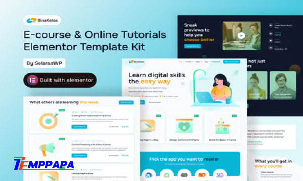 BinaKelas Elementor Template Kit