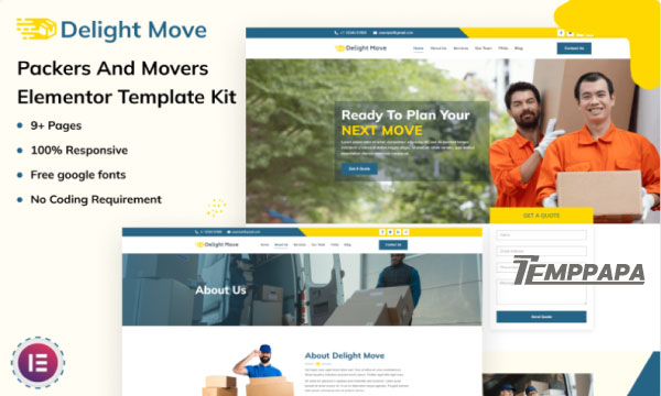 Delight Move Elementor Template Kit