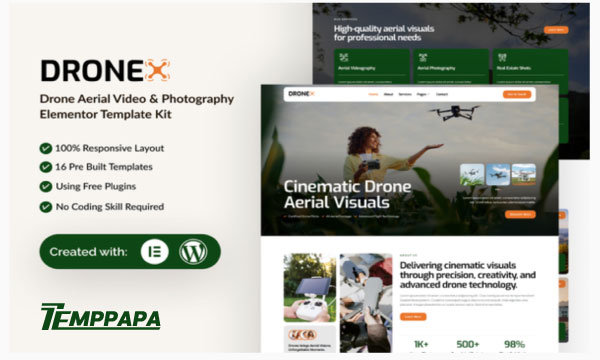 DroneX Elementor Template Kit