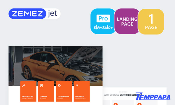 Engirem Car Repair Elementor Template