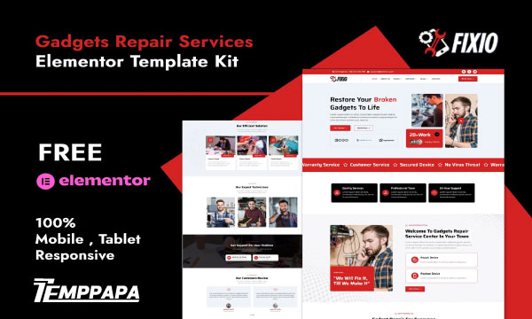 Fixio Elementor Template Kit