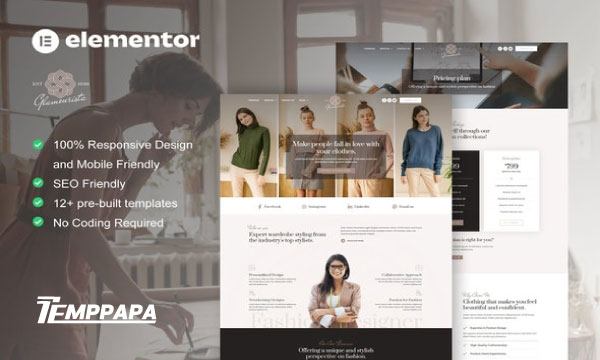 Glamourista Elementor Template Kit